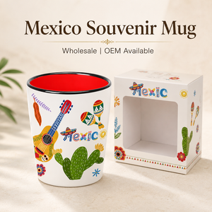 Verres à <span class=keywords><strong>Tequila</strong></span> en Céramique Souvenir du Mexique, Design Cactus et Guitare Mexicains, Petites Tasses à Vin en Porcelaine, Personnalisation OEM ODM, Vente en Gros - Product Image 1