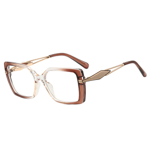 MS 82320 2025 nuevas monturas de anteojos para mujer TR90 + gafas rectangulares de Metal gafas de bloqueo de luz azul óptica Lunettes De Luxe - Product Image 5