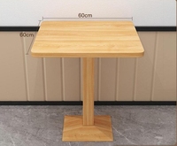 Ensemble de table et de chaises de salle à manger carrées en bois modernes pour utilisation dans les cafés de restauration rapide, 2 places