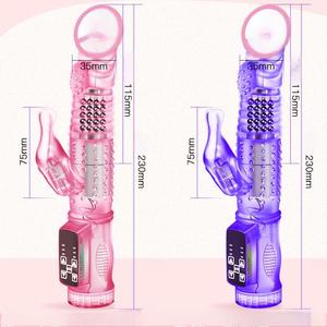 Vibradores de conejo de <span class=keywords><strong>12</strong></span> velocidades Vibración y rotación del punto G Impermeable Sexy Vibrating <span class=keywords><strong>Vibe</strong></span> Juguetes sexuales Productos sexuales - Product Image 3