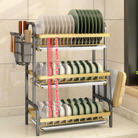 Vente chaude En Métal Plat Séchoir Vaisselle Étagère De Rangement Plaque Organisateur Armoire Comptoir Maison Cuisine Outils