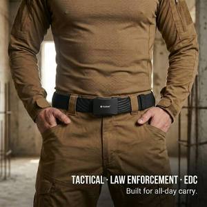 Cintura Tattica Robusta da Pistola EDC con Cricchetto in Tessuto di Nylon 1100D a Doppio Strato Ispessito da 1,5 Pollici Verde - Product Image 5
