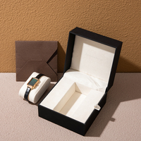 Boîte à montre de luxe personnalisée, style livre, emballage cadeau, insert en mousse floquée, logo en feuille d'or, Lionwrapack