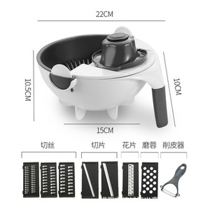 Coupeur de légumes panier de vidange déchiqueteuse de radis râpe à pommes de terre déchiqueteuse trancheuse de concombre avec éplucheur - Product Image 3