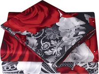 Parures de lit 3D Rose de haute qualité, housse de couette douce, drap et taie d'oreiller en polyester imprimé, pour lit Queen Size