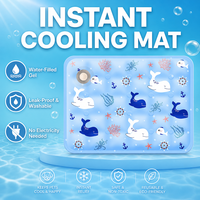 Tapis rafraîchissant pour animaux de compagnie, rempli d'eau, en PVC réutilisable, pour l'été, pour chats et chiens