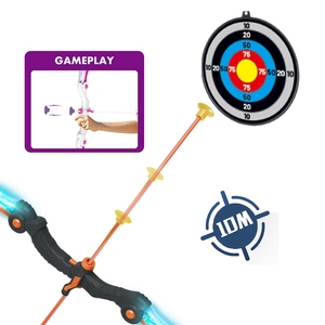 Hot Bán Âm Thanh Ánh Sáng Cung Và Mũi Tên Đặt Trong Nhà Và Ngoài Trời Chụp Mục Tiêu Trẻ Em Thể Thao Đồ Chơi Trò Chơi Bắn Súng Cậu Bé Cô Gái - Product Image 4