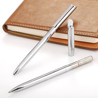 Bolígrafo de Metal personalizado de lujo, 0,7mm de ancho de escritura, logotipo personalizado, diseño elegante de giro de Metal