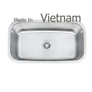 Vietnam Gemaakt Ss304 Kwaliteit Roestvrijstalen Enkele Kom Onderbouw Installatie Commerciële Keukenpers Gootsteen