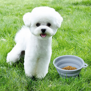 400/1000ml taşınabilir seyahat köpek su yiyecek kasesi BPA ücretsiz silikon katlanabilir evcil hayvan besleme kasesi yürüyüş için - Product Image 3