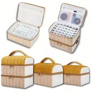 Free Sample Large Capacity <b>Makeup</b> Bag Travel Essential Oil and Nail Polish Carrying <b>Case</b> with Logo Pattern - Product Image 3