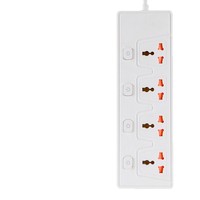 Multiprise universelle 4 voies avec interrupteurs individuels, rallonge multifonctionnelle, prise universelle