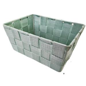 Panier de rangement tissé rectangulaire gris, vert, bleu, noir, écologique, organiseur de vêtements, panier de rangement pour la maison et le bureau - Product Image 1