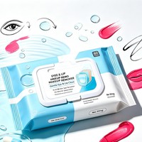 Lingettes démaquillantes à l'eau pure séparée de l'huile pour le nettoyage quotidien du visage, des yeux et du maquillage des sourcils