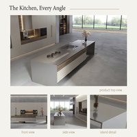Meuble de cuisine minimaliste blanc avec armoire de rangement et unité de garde-manger d'angle pour la maison