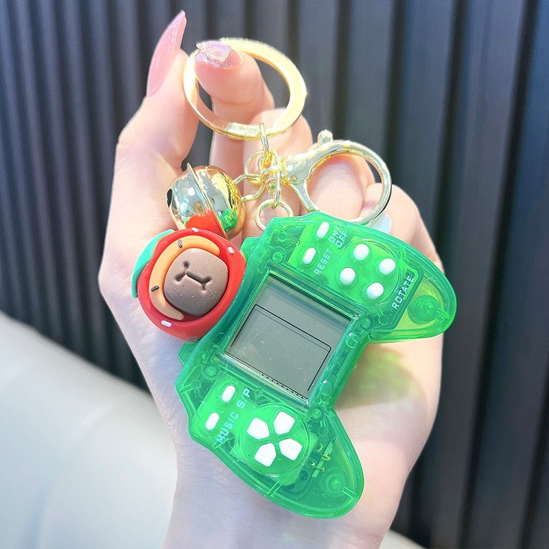 Consola de juegos Capybara con mango transparente-verde