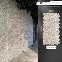 Panneau mural 3D en PU imitation pavés, revêtement léger en pierre de galet simulée pour la décoration extérieure et intérieure des hôtels