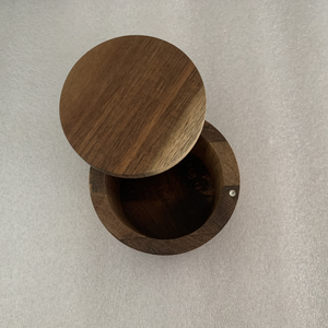 Boîte à sel en bois d'acacia écologique, boîte à épices de cuisine avec couvercle rotatif, récipient de stockage pour assaisonnements et poivre, outils à épices, lavage à la main - Product Image 2