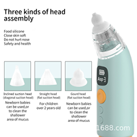 Aspirateur nasal électrique pour bébé, nettoyeur de nez à aspiration, portable, rechargeable, éliminateur de mucus pour nourrissons
