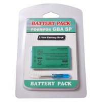 Batterie rechargeable au lithium-ion 850 mAh en plastique avec tournevis pour Gameboy SP et pièces de réparation pour GBA SP