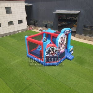 Top Qualité Gonflable Aveng-ers Bannière À Thème Moonwalk Jumper Gonflable Videur Château Maison pour Trampoline Park Utilisation - Product Image 1