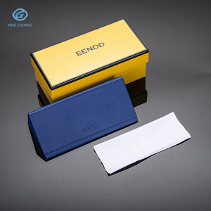 Estuche de Gafas de Sol y Anteojos de Cartón Triangular Plegable de Cuero PU con Logotipo Personalizado, el Mejor Juego de Cajas de Embalaje - Product Image 3