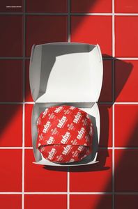 Customized Compostable Fast Food Packaging Greaseproof Hamburger Sandwich <b>Wax</b> <b>Paper</b> Single Side Oil Resistant Coating - Product Image 6
