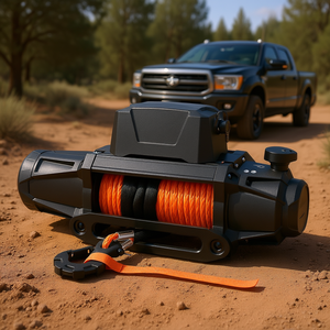 Cabrestante Eléctrico de 12V, Capacidad de 10000 Libras, Cuerda Sintética de 7/20 x 90 Pies, Control Remoto Inalámbrico y con Cable, Impermeable IP67, para ATV UTV - Product Image 2