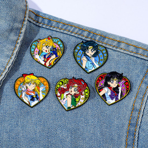 5000 tipos de broches de solapa de metal esmaltado con logo lindo, serie Sailor Moon, para sombrero <span class=keywords><strong>y</strong></span> <span class=keywords><strong>cuello</strong></span> - Product Image 2