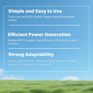 <span class=keywords><strong>Growatt</strong></span> <span class=keywords><strong>SPF</strong></span> <span class=keywords><strong>3500ES</strong></span> 3500W 3,5 kw Système d'énergie solaire complet onduleur à batterie solaire monophasé hors réseau - Product Image 5