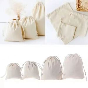 Wholesale Cotton Linen Jewelry <b>Pouch</b> for Party Favor Candy Gifts and Other Small Trinkets Small <b>Drawstring</b> Bags - Product Image 1