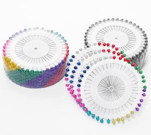 108 aiguilles à tête perlée colorées en acier inoxydable pour <span class=keywords><strong>couture</strong></span> à la main, confection de vêtements et positionnement DIY - Product Image 5