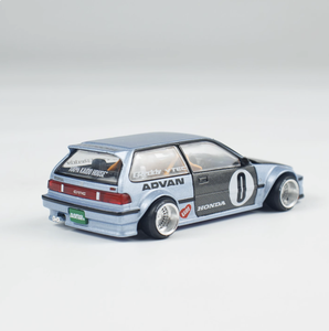 <span class=keywords><strong>MINIGT</strong></span> 1:64 Civic KHMG179 Bleu Alliage d'aluminium Modèle de voiture miniature personnalisé - Product Image 5