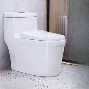 <span class=keywords><strong>WC</strong></span> monobloc en céramique blanche moderne Wayon, chasse d'eau siphonique, double <span class=keywords><strong>bouton</strong></span> pour salle de bain d'hôtel - Product Image 2