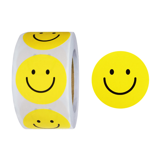 amarillo, 1 rollo, Círculo, 3 cm, amarillo, 500 pegatinas/rollo
