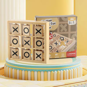 Gioco del Tris in Legno Classico, Gioco dei Tre in Fila per Tavolo da Caffè, Gioco X e <span class=keywords><strong>O</strong></span> in Legno per Famiglie e Feste per Bambini - Product Image 3