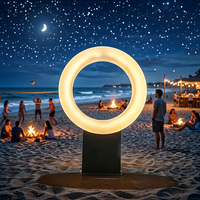 Lampadaire d'extérieur contemporain lumineux en PVC, carré, pour jardin, pelouse, plage, éclairage d'ambiance, vente directe fabricant, grande taille