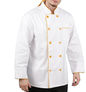 Jiahe-Veste de chef cuisinier unisexe pour adulte, uniforme de chef cuisinier à deux boutons - Product Image 1