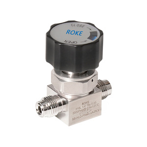 วาล์วไดอะแฟรม ROKE 316L 1/4 นิ้ว พร้อมซับใน PCTEF สำหรับสื่อเคมีแรงดันสูง - Product Image 1