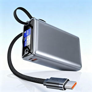 พาวเวอร์แบงค์ <span class=keywords><strong>3</strong></span> in 1 ความจุ 20000mAh ชาร์จเร็ว 65W PD พร้อมหน้าจอ TFT รองรับการชาร์จ 45W สำหรับแล็ปท็อป ไอโฟน ซัมซุง - Product Image 1