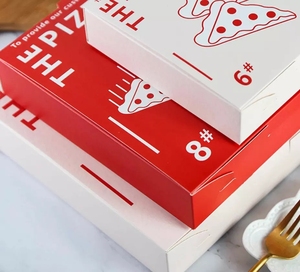 Emballage blanc de pizza de boîte à pizza de marque de <span class=keywords><strong>carton</strong></span> ondulé emballant la boîte à pizza brune <span class=keywords><strong>30x30</strong></span> - Product Image 2