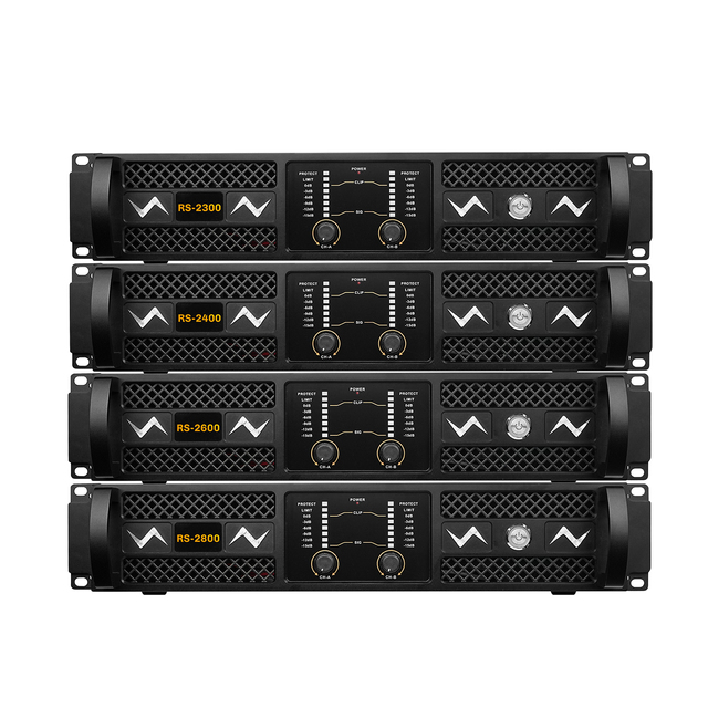 RS Series 2U 2 Channel High Power Professional Class D Digital Amplifier Stereo Bridgeable Rack Mount for KTV Stage DJ PA System