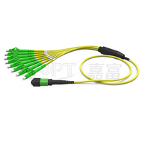 Câble de brassage 8 fibres OS2 MPO APC vers LC APC G657A1 à faible perte, polarité A/B/C, pour centre de données