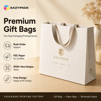 Sacs en papier personnalisés de qualité supérieure avec logo, sacs de shopping en kraft blanc mat de luxe, emballages cadeaux et de vente au détail en gros