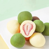 Melksmaak Matcha Smaak Cacaosmaak Chocolade Gecoate Aardbeisnacks Gevriesdroogde Hele Aardbei
