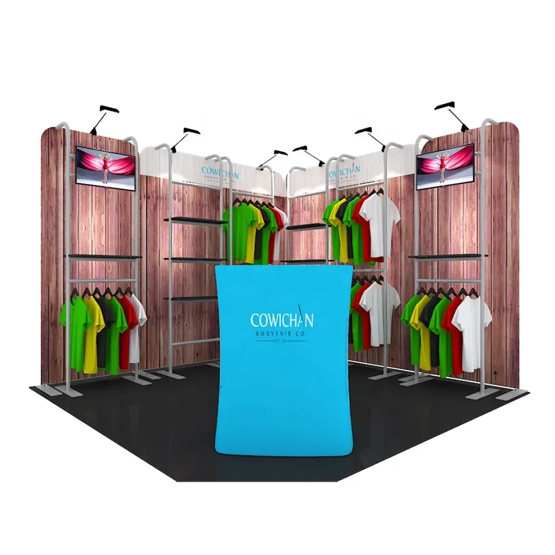 Tension fabric expo trade show display stands exhibition booth trade show booth display shelving 10x10