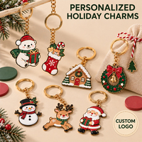 Porte-clés Bonhomme de Neige de Noël Plaqué Argent Émail Souple Breloque de Sac Cadeau de Fêtes Porte-clés Métallique Personnalisé Vente en Gros Usine