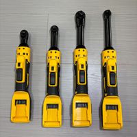 Llave de Carraca Eléctrica Inalámbrica Portátil de 1/2", Llave de Engranajes a Batería de Ángulo Recto sin Escobillas de 3/8", Mango de Carraca de Alto Torque
