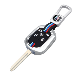 Custodia per Chiavi Auto in Lega di Zinco e Gel di Silice per <span class=keywords><strong>Ford</strong></span> 2011 2012 2013 EDGE EXPLORER, Portachiavi Plug-in, <span class=keywords><strong>Accessori</strong></span> per Borse - Product Image 1