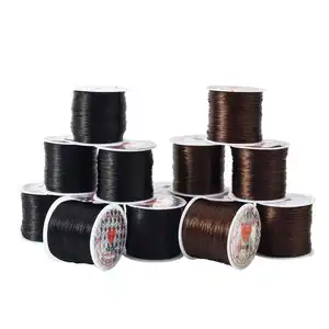 Customize Crystal Strong Stretchy Elastic String Line Transparent/Black Beading Line Perfect for Bracelet Beading Hair Extension